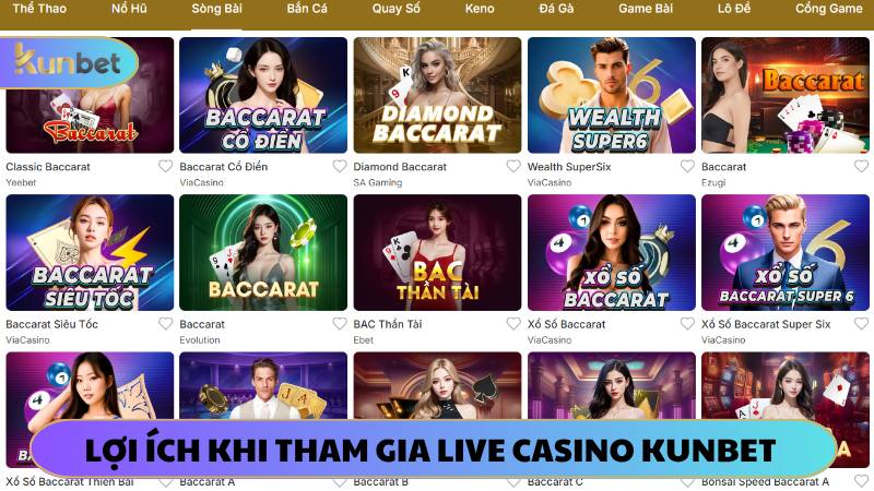 Tham gia cá cược tại sảnh casino với hàng trăm sản phẩm