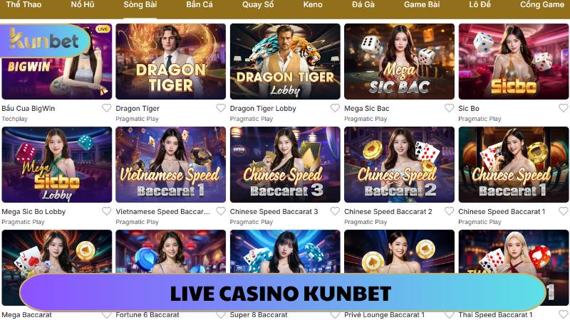 Live casino KUNBET